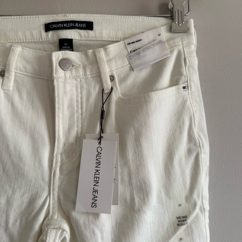 CALVIN KLEIN JEANS Mid-rise rise Skinny Regular Jeans Women Size 27 - Picture 6 of 15